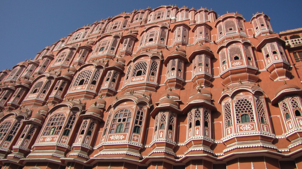 Palace of the winds in Jaipur, where the palace ladies would sit and watch the real world pass by down in the street.