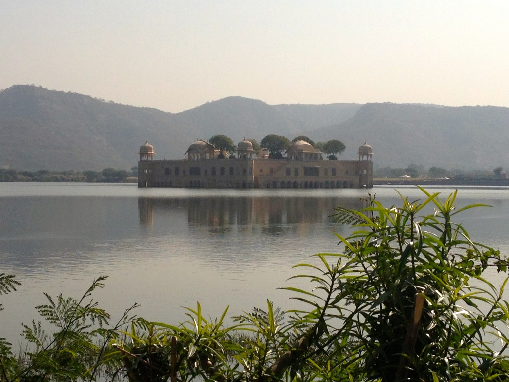 Summer palace on the lake in Jaipur.  Still used by the royal family. Destined to become an expensive hotel.