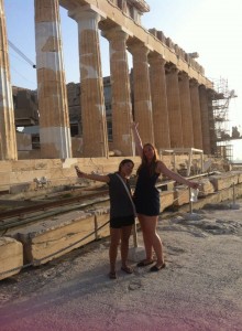 BEHOLD THE MIGHTY ACROPOLIS and also me and my friend Siew